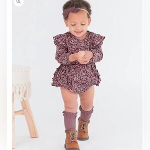 Size 2 Ruffle Butts Long Sleeve Romper